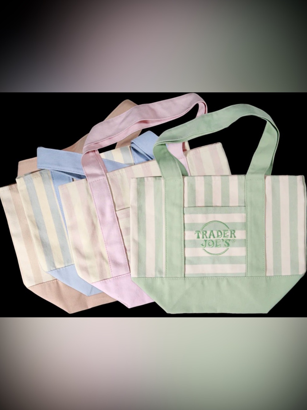NWT Set of 4 Trader Joe’s Mini Tote Bags
